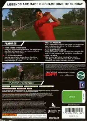 Tiger Woods PGA Tour 07 (USA) box cover back